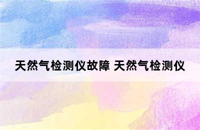 天然气检测仪故障 天然气检测仪